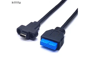 Connectors USB3.0 20/19Pin to Type-C Single Port USB 3.1 Type C USB-C Female to USB 3.0 Motherboard 19pin Header Cable 50cm Connectors USB3.0 20/19Pin to Type-C Single Port USB 3.1 Type C USB-C Female to USB 3.0 Motherboard 19pin Header Cable 50cm