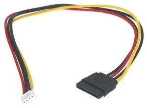 SATA15P to small 4P ITX power cord Computer Power Supply Wire Converter Cable for ITX PCs 20cm/7.87in Long SATA15P to small 4P ITX power cord Computer Power Supply Wire Converter Cable for ITX PCs 20cm/7.87in Long