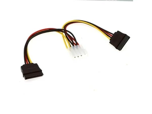 0.2m 4-pin Molex IDE Female to two 15-pin Serial ATA Female Power Cables, Suitable for SATA SSD D Plug SATA Conversion Cable 0.2m 4-pin Molex IDE Female to two 15-pin Serial ATA Female Power Cables, Suitable for SATA SSD D Plug SATA Conversion Cable