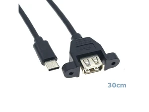 30CM USB3.1 Type-c Male to USB 2.0 Female With Screw Holes to Fix the Chassis Motherboard to OTG Extension Cable 30CM USB3.1 Type-c Male to USB 2.0 Female With Screw Holes to Fix the Chassis Motherboard to OTG Extension Cable