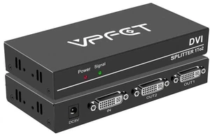 1 in 2 Out DVI Splitter, 2 Port DVI Video Distribution Duplicator, 4K2K Resolution Support with Automatic EDID Copy Function for Dual Monitor Setup 1 in 2 Out DVI Splitter, 2 Port DVI Video Distribution Duplicator, 4K2K Resolution Support with Automatic EDID Copy Function for Dual Monitor Setup