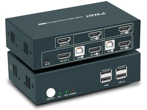 2 Port Dual Monitor HDMI KVM Switch Box, 4K@30Hz USB 2.0 Hub KVM Switcher, Hotkey Switch Supported for 2 Computers Share Dual Monitor Keyboard Mouse 2 Port Dual Monitor HDMI KVM Switch Box, 4K@30Hz USB 2.0 Hub KVM Switcher, Hotkey Switch Supported for 2 Computers Share Dual Monitor Keyboard Mouse