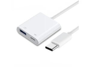 USB C Hub Type C to Standard Type-A USB3.0 Female with PD Power Charge Adapter 2 in 1 USB Extender Compatible with MacBook Laptop Tablet Phone USB C Hub Type C to Standard Type-A USB3.0 Female with PD Power Charge Adapter 2 in 1 USB Extender Compatible with MacBook Laptop Tablet Phone