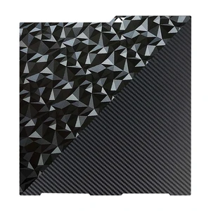 Double Sided PEO PET Build Plate for Kobra 3/Kobra 3 V2,Diamond PEO+Carbon Fiber PET Spring Steel Plate Flexible Sheet for 256x268mm Kobra 3 Series 3D Printer Double Sided PEO PET Build Plate for Kobra 3/Kobra 3 V2,Diamond PEO+Carbon Fiber PET Spring Steel Plate Flexible Sheet for 256x268mm Kobra 3 Series 3D Printer