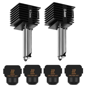 2 Pcs A2L/A1/A1 Mini Hotend Kit with 0.2MM 0.4MM Hardened Steel Nozzle for Bambu Lab A1 Series/A2L 3D Priner Accessories,High Temperature Print Head Extruder Replacement with 4 Pcs Silicone Covers 2 Pcs A2L/A1/A1 Mini Hotend Kit with 0.2MM 0.4MM Hardened Steel Nozzle for Bambu Lab A1 Series/A2L 3D Priner Accessories,High Temperature Print Head Extruder Replacement with 4 Pcs Silicone Covers