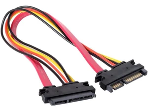 NGFF Red Color SATA III 3.0 7+15 22 Pin SATA Male to Female Data Power Extension Cable 30cm NGFF Red Color SATA III 3.0 7+15 22 Pin SATA Male to Female Data Power Extension Cable 30cm