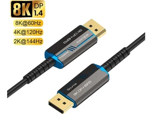 Fiber 8K 4K DisplayPort Cable DP 1.4 HBR3 8K@60Hz 4K@144Hz High Speed 32.4Gbps Optical Fiber Slim and Flexible DP to DP Cable 5m 16ft Fiber 8K 4K DisplayPort Cable DP 1.4 HBR3 8K@60Hz 4K@144Hz High Speed 32.4Gbps Optical Fiber Slim and Flexible DP to DP Cable 5m 16ft