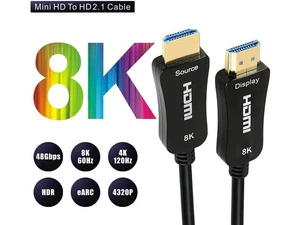 Certified 8K Fiber Optical HDMI 2.1 Cable Ultra High Speed HDMI Cable 48Gbps 30feet HDR eARC HDCP2.2 2.3 Support 4K 120Hz 8K60Hz Compatible with PS5 Xbox TV Monitor PC Certified 8K Fiber Optical HDMI 2.1 Cable Ultra High Speed HDMI Cable 48Gbps 30feet HDR eARC HDCP2.2 2.3 Support 4K 120Hz 8K60Hz Compatible with PS5 Xbox TV Monitor PC