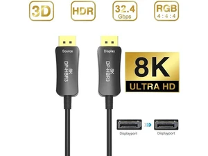 DisplayPort Cable, 8K DP Cable -(4K@144Hz, 8K@60Hz, 2K@165Hz) Gold-Plated DP to DP Cable Ultra High Speed Display Port Cable for Laptop PC TV etc- Gaming Monitor Cable - 10m 33ft DisplayPort Cable, 8K DP Cable -(4K@144Hz, 8K@60Hz, 2K@165Hz) Gold-Plated DP to DP Cable Ultra High Speed Display Port Cable for Laptop PC TV etc- Gaming Monitor Cable - 10m 33ft