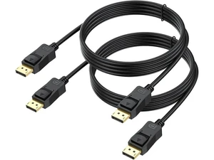 DisplayPort Cable 6FT 2-Pack DP to DP Cable 4K@60Hz 1440p@144Hz/165Hz Display Port Cord for Monitor Computer Laptop PC Graphics Card DisplayPort Cable 6FT 2-Pack DP to DP Cable 4K@60Hz 1440p@144Hz/165Hz Display Port Cord for Monitor Computer Laptop PC Graphics Card