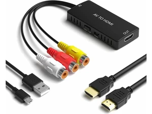 RCA to HDMI Converter AV to HDMI Adapter Composite to HDMI Support 1080P PAL/NTSC Compatible with WII/WII U/PS one/PS2/PS3/STB/Xbox/VHS/VCR/Blue-Ray DVD ect. RCA to HDMI Converter AV to HDMI Adapter Composite to HDMI Support 1080P PAL/NTSC Compatible with WII/WII U/PS one/PS2/PS3/STB/Xbox/VHS/VCR/Blue-Ray DVD ect.