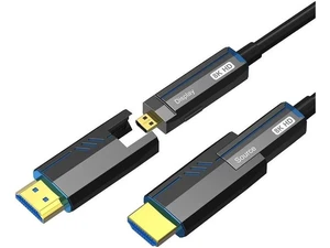 8K Fiber Micro HDMI Cable with Detachable HDMI Adapter, 16ft Long Fiber Optic HDMI 2.1 Cable Support 48Gbps, 8K 60Hz, 4K 120Hz, Dynamic HDR, eARC, HDCP2.2/2.3 Compatible with PS5, Xbox, RTX 3090 8K Fiber Micro HDMI Cable with Detachable HDMI Adapter, 16ft Long Fiber Optic HDMI 2.1 Cable Support 48Gbps, 8K 60Hz, 4K 120Hz, Dynamic HDR, eARC, HDCP2.2/2.3 Compatible with PS5, Xbox, RTX 3090