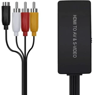 HDMI to SVideo Converter HDMI to Audio Video Converter HDMI to RCA Adapter with Svideo Cable Support 720P/1080p for PC Laptop Xbox PS3 TV STB VHS VCR Blue-Ray DVD HDMI to SVideo Converter HDMI to Audio Video Converter HDMI to RCA Adapter with Svideo Cable Support 720P/1080p for PC Laptop Xbox PS3 TV STB VHS VCR Blue-Ray DVD