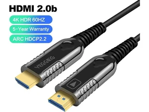 HDMI Fiber Optical 4Kx2K@60Hz Cable,Ultra HD High Speed 18Gbps,Compliant with HDMI 2.0 HDCP2.2 Slim Flexible HDMI Optical Cable, (1M,3.3ft) HDMI Fiber Optical 4Kx2K@60Hz Cable,Ultra HD High Speed 18Gbps,Compliant with HDMI 2.0 HDCP2.2 Slim Flexible HDMI Optical Cable, (1M,3.3ft)