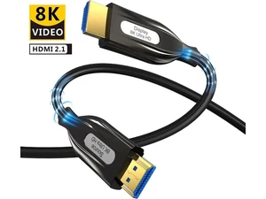 8K & 4K HDMI 2.1 Fiber Optic Cable HDMI to HDMI 16FT (supports 8K@60Hz, 4K@120Hz, 1080p & all HDMI devices like PS5, Xbox, Switch Ultra High Speed HDMI cord) - In Wall Long HDMI Cable 8K & 4K HDMI 2.1 Fiber Optic Cable HDMI to HDMI 16FT (supports 8K@60Hz, 4K@120Hz, 1080p & all HDMI devices like PS5, Xbox, Switch Ultra High Speed HDMI cord) - In Wall Long HDMI Cable
