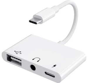 USB C to USB Adapter 3 in 1 USB C to USB A OTG Adapter with 3.5mm Headphone Audio Jack and Fast Charging Port USB-C Splitter Compatible with Most Type-C Phones Laptops iPad Pro iPhone 15 USB C to USB Adapter 3 in 1 USB C to USB A OTG Adapter with 3.5mm Headphone Audio Jack and Fast Charging Port USB-C Splitter Compatible with Most Type-C Phones Laptops iPad Pro iPhone 15