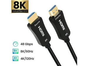 8K HDMI Fiber Optic 2.1 Cable 30FT/10M, Highwings Ultra 48Gbps High Speed Slim HDMI 8K@60Hz 4K@120Hz HDR/eARC/3D Compatible for PS5 and DVD Player 8K HDMI Fiber Optic 2.1 Cable 30FT/10M, Highwings Ultra 48Gbps High Speed Slim HDMI 8K@60Hz 4K@120Hz HDR/eARC/3D Compatible for PS5 and DVD Player