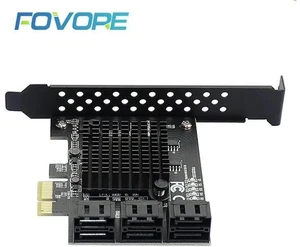 88SE9215 chip 6 ports SATA 3.0 to PCIe expansion Card PCI express SATA Adapter SATA 3 Converter with Heat Sink for HDD 88SE9215 chip 6 ports SATA 3.0 to PCIe expansion Card PCI express SATA Adapter SATA 3 Converter with Heat Sink for HDD