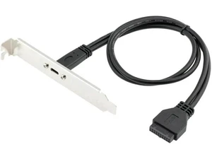 50cm USB 3.0 20 Pin Motherboard Header to USB Type C Female Cable with Bracket 50cm USB 3.0 20 Pin Motherboard Header to USB Type C Female Cable with Bracket