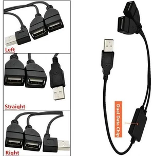 USB 2.0 A Male plug to 2 dual USB A Female jack Y splitter Hub adapter Cable 0.3m with Chip USB 2.0 A Male plug to 2 dual USB A Female jack Y splitter Hub adapter Cable 0.3m with Chip