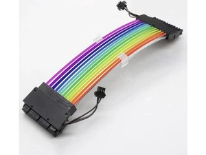24Pin ATX Motherboard RGB Extension Power Supply Cable for PC Case DIY Computer Cord Custom Build Gaming Case Modding 24Pin ATX Motherboard RGB Extension Power Supply Cable for PC Case DIY Computer Cord Custom Build Gaming Case Modding