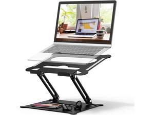 Laptop Stand, Aluminum Foldable Computer Stand, Ergonomic Adjustable Laptop Riser Compatible with All Laptops 10-17" MacBook Pro, iPad Air(Z19-Black) Laptop Stand, Aluminum Foldable Computer Stand, Ergonomic Adjustable Laptop Riser Compatible with All Laptops 10-17" MacBook Pro, iPad Air(Z19-Black)