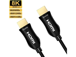 8K Fiber Optic HDMI Cable 16ft (48Gbps/4k@120Hz/3D/HDR/ARC/Dolby) 8K Fiber Optic HDMI Cable 16ft (48Gbps/4k@120Hz/3D/HDR/ARC/Dolby)