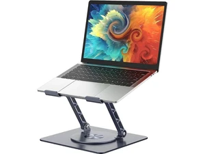 Adjustable Laptop Stand for Desk, Swivel Aluminum Laptop Riser, Ergonomic Laptop Stand for Desk, Notebook Computer Stand Holder Compatible with 10-17 Inch Laptops, Gray Adjustable Laptop Stand for Desk, Swivel Aluminum Laptop Riser, Ergonomic Laptop Stand for Desk, Notebook Computer Stand Holder Compatible with 10-17 Inch Laptops, Gray