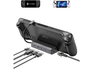 Docking Station for Steam Deck/ROG Ally/Legion Go/MSI Claw, 5-in-1 Steam Deck Dock with HDMI 4K@60Hz, 100Mbps Ethernet, Dual USB-A 2.0 and 100W Charge Compatible with Steam Deck OLED-HB0602 Docking Station for Steam Deck/ROG Ally/Legion Go/MSI Claw, 5-in-1 Steam Deck Dock with HDMI 4K@60Hz, 100Mbps Ethernet, Dual USB-A 2.0 and 100W Charge Compatible with Steam Deck OLED-HB0602