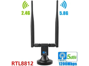 1200Mbps Wireless WiFi Adapter 2.4G 5G USB3.0 WiFi Dongle 802.11ac Network Adapter Support Windows XP/10/8/8.1/7/Vista/2 1200Mbps Wireless WiFi Adapter 2.4G 5G USB3.0 WiFi Dongle 802.11ac Network Adapter Support Windows XP/10/8/8.1/7/Vista/2