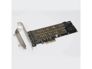 M.2 NVMe Adapter SSD to PCIe Card Key M + Key B with Fan SATA Cable PCIE to M2 Adapter Supports 2230 2242 2260 2280 22110 M.2 NVMe Adapter SSD to PCIe Card Key M + Key B with Fan SATA Cable PCIE to M2 Adapter Supports 2230 2242 2260 2280 22110