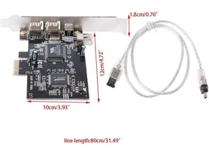 1 Set PCI-e 1X IEEE 1394A 4 Port(3+1) Firewire Card Adapter With 6 Pin To 4 Pin IEEE 1394 Cable For Desktop PC 1 Set PCI-e 1X IEEE 1394A 4 Port(3+1) Firewire Card Adapter With 6 Pin To 4 Pin IEEE 1394 Cable For Desktop PC