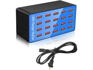 20 Ports USB Charger, 100W 20A Desktop USB Charging Station with iSmart Multiple Port, Compatible Smartphones,Tables,and More Devices 20 Ports USB Charger, 100W 20A Desktop USB Charging Station with iSmart Multiple Port, Compatible Smartphones,Tables,and More Devices