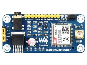 R800C GSM/GPRS HAT for Raspberry Pi Series & Jetson Nano, Support 2G Communication, Phone Call & SMS R800C GSM/GPRS HAT for Raspberry Pi Series & Jetson Nano, Support 2G Communication, Phone Call & SMS