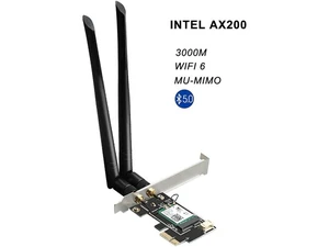 802.11ax Wireless 6 PCI Express Network Card Adapter Dongle 3000M With AX200 Wireless Adapter for PC 802.11ax Wireless 6 PCI Express Network Card Adapter Dongle 3000M With AX200 Wireless Adapter for PC