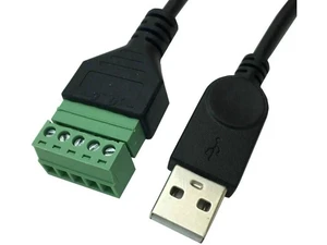 USB 2.0 Type A Male/Female to 5 Pin Screw cable USB Jack with Shield USB2.0 to Screw Terminal Plug USB 2.0 Type A Male/Female to 5 Pin Screw cable USB Jack with Shield USB2.0 to Screw Terminal Plug