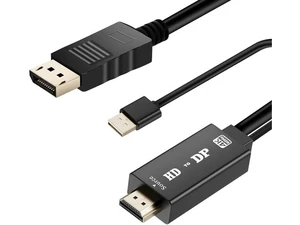 HDMI to DisplayPort Cable 4K@60 Hz HDMI Source to DisplayPort Monitor 6 Feet HDMI to DP Cable for Laptop PS5 PS4 Pro PC to Monitor HDMI to DisplayPort Cable 4K@60 Hz HDMI Source to DisplayPort Monitor 6 Feet HDMI to DP Cable for Laptop PS5 PS4 Pro PC to Monitor