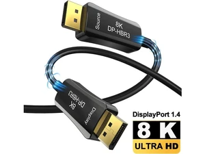 8K Long DP Fiber Optic Cable 33Feet/10m, Displayport 1.4 Cable, 32.4Gbps Ultra High Speed, 8K@60Hz, 4K@144Hz, Support HBR3, DSC 1.2, HDR10, Compatible with Graphics Card, Projector(In Wall) 8K Long DP Fiber Optic Cable 33Feet/10m, Displayport 1.4 Cable, 32.4Gbps Ultra High Speed, 8K@60Hz, 4K@144Hz, Support HBR3, DSC 1.2, HDR10, Compatible with Graphics Card, Projector(In Wall)