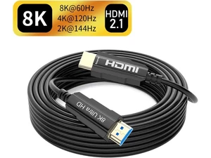 100FT 8K Optical Fiber HDMI 2.1 Cable,Jansicotek Support 8K@60Hz 4K@120Hz Dynamic HDR 10, eARC, HDCP2.2, 4:4:4 7680x4320 Resolution, 48Gbps Bandwidth HDMI Fiber Optic Long cable in-Wall 100FT 8K Optical Fiber HDMI 2.1 Cable,Jansicotek Support 8K@60Hz 4K@120Hz Dynamic HDR 10, eARC, HDCP2.2, 4:4:4 7680x4320 Resolution, 48Gbps Bandwidth HDMI Fiber Optic Long cable in-Wall