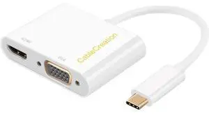 2 Pack USB C to HDMI VGA Dual Display Adapter, Type-C Multiport Video Converter Compatible with iPhone 15 Plus/15 Pro Max, MacBook Pro, 2020 iPad Pro, Yoga 910, Surface Pro, Pixel 2 Pack USB C to HDMI VGA Dual Display Adapter, Type-C Multiport Video Converter Compatible with iPhone 15 Plus/15 Pro Max, MacBook Pro, 2020 iPad Pro, Yoga 910, Surface Pro, Pixel