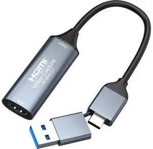 4K HDMI to USB 3.0 Type-C Video Capture Card, 1080P 60FPS Cam Link Capture Adapter for Game Streaming, Live Broadcast, Video Conference & Online Teaching 4K HDMI to USB 3.0 Type-C Video Capture Card, 1080P 60FPS Cam Link Capture Adapter for Game Streaming, Live Broadcast, Video Conference & Online Teaching