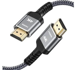 15FT Grey Nylon Braided Highwings HDMI 2.0 Cable, 18Gbps High Speed Cord Supports 4K@60Hz HDR 2160P 1080P 3D HDCP 2.2 ARC Ethernet for PS3 PS4 4K Projector Game Monitor 15FT Grey Nylon Braided Highwings HDMI 2.0 Cable, 18Gbps High Speed Cord Supports 4K@60Hz HDR 2160P 1080P 3D HDCP 2.2 ARC Ethernet for PS3 PS4 4K Projector Game Monitor