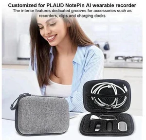 Hard Travel Carrying Case Compatible with PLAUD NotePin AI Voice Recorder, Custom Foam Protective Storage Organizer Holds Recorder, Charging Dock, Clip, Magnetic Pin & All Accessories (Case Only) Hard Travel Carrying Case Compatible with PLAUD NotePin AI Voice Recorder, Custom Foam Protective Storage Organizer Holds Recorder, Charging Dock, Clip, Magnetic Pin & All Accessories (Case Only)