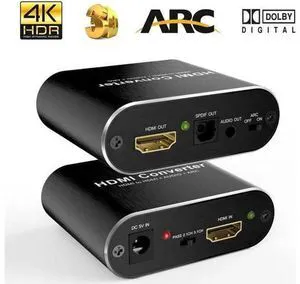 HDMI Audio Extractor Splitter 4K@60Hz hdmi to hdmi SPDIF 3.5mm Audio Adapter Converter Output Support 5.1 ARC, 18Gbps, HDCP 2.2, 1080P@120Hz, 1080P@144Hz 3D Compatable for PS4 Fire Stick HDMI Audio Extractor Splitter 4K@60Hz hdmi to hdmi SPDIF 3.5mm Audio Adapter Converter Output Support 5.1 ARC, 18Gbps, HDCP 2.2, 1080P@120Hz, 1080P@144Hz 3D Compatable for PS4 Fire Stick