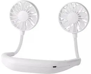 Neck Fan Portable Personal Hand Mini Lazy person USB Neck Fan 360 Degree Rotation Cooling Handheld Wearable Suitable Fan White Neck Fan Portable Personal Hand Mini Lazy person USB Neck Fan 360 Degree Rotation Cooling Handheld Wearable Suitable Fan White