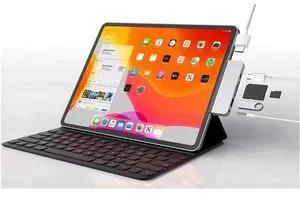 iPad Pro USB C Hub, 6 in 1 Aluminum iPad Pro Dongle Docking Station for New iPad Pro 2018/2019/2020, 4K HDMI, USB-C PD Charging, Micro/SD Card Readers, USB3.0&3.5mm Audio Jack, Space Gray iPad Pro USB C Hub, 6 in 1 Aluminum iPad Pro Dongle Docking Station for New iPad Pro 2018/2019/2020, 4K HDMI, USB-C PD Charging, Micro/SD Card Readers, USB3.0&3.5mm Audio Jack, Space Gray