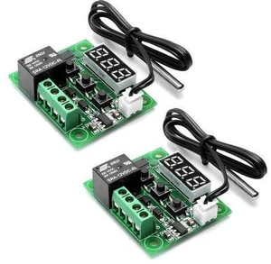 2pcs W1209 with Case 12V DC Digital Temperature Controller Board Micro Digital Thermostat -50-110°C Electronic Temperature Temp Control Module Switch with 10A One-Channel Relay and Waterproof 2pcs W1209 with Case 12V DC Digital Temperature Controller Board Micro Digital Thermostat -50-110°C Electronic Temperature Temp Control Module Switch with 10A One-Channel Relay and Waterproof