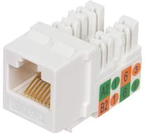 Cat6 RJ45 90-Degree Keystone Jack, Punch Down Keystone Jack Adapter White (25 Pack) Cat6 RJ45 90-Degree Keystone Jack, Punch Down Keystone Jack Adapter White (25 Pack)