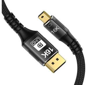 Mini DP to DisplayPort 2.0 16K Cable 2M 6.6FT 8K(7680x4320)@120Hz 4K@240Hz DisplayPort 1.4 Bi-Directional Transmission DisplayPort to Mini DisplayPort 16k Video Transmissions Mini DP to DisplayPort 2.0 16K Cable 2M 6.6FT 8K(7680x4320)@120Hz 4K@240Hz DisplayPort 1.4 Bi-Directional Transmission DisplayPort to Mini DisplayPort 16k Video Transmissions