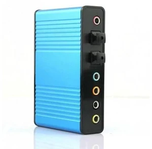 2014 Hot Deal 1Pcs Blue 6 channel 5.1 External Audio Music Sound Card Soundcard For Laptop PC 2014 Hot Deal 1Pcs Blue 6 channel 5.1 External Audio Music Sound Card Soundcard For Laptop PC